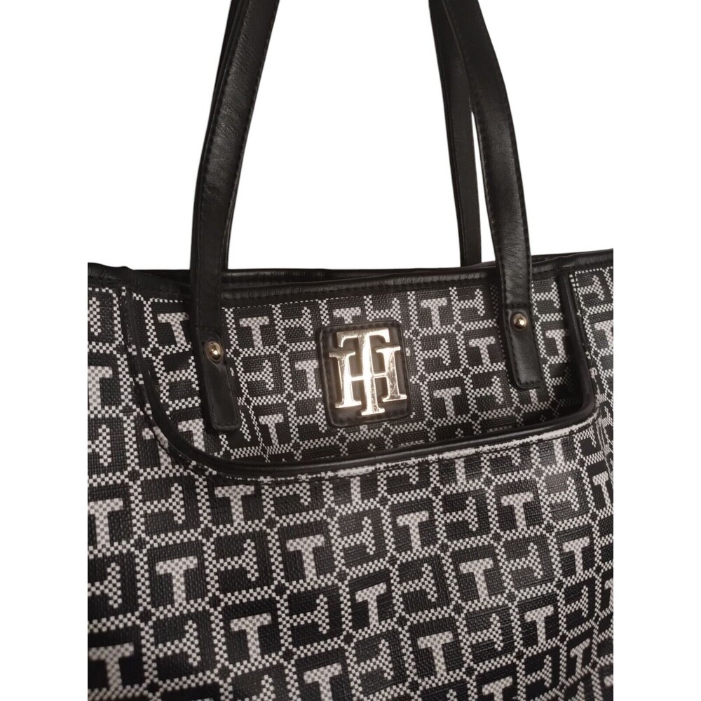 Tommy Hilfiger Black & Grey TH Tote Bag with Sunglass Case - Picture 3 of 5